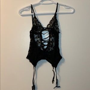 Lace see-through lingerie